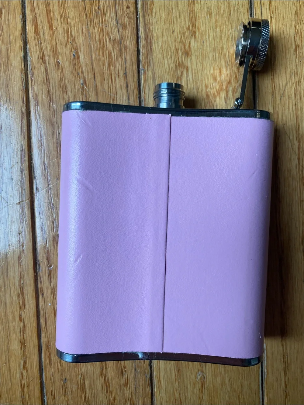 Francesca's Collections Pink 'Crazy Cat Lady' Cat Face Flask
